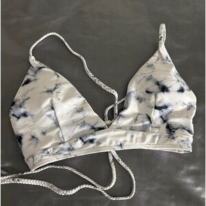 shein black and white bathing suit top